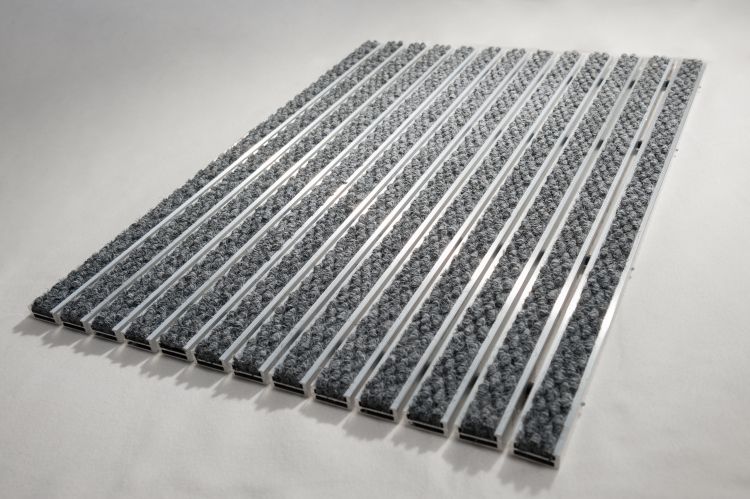 Tapis d'entrée 17R + cadre de 20 mm - Coloris Gris - Taille 60cm x 40cm