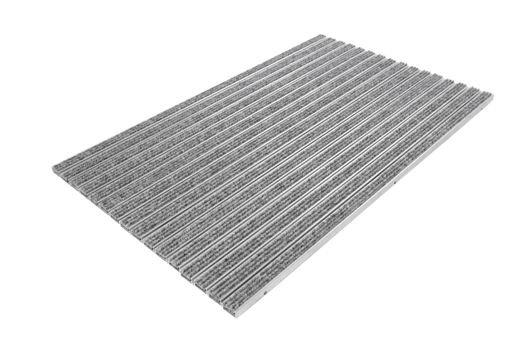 Tapis d'entrée sur structure aluminium 17R - Gris